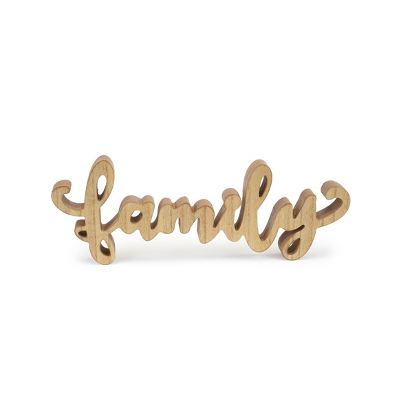Other - Wooden Family Sign | Tabletop Home Accent | Farmhouse Shelf Decoration